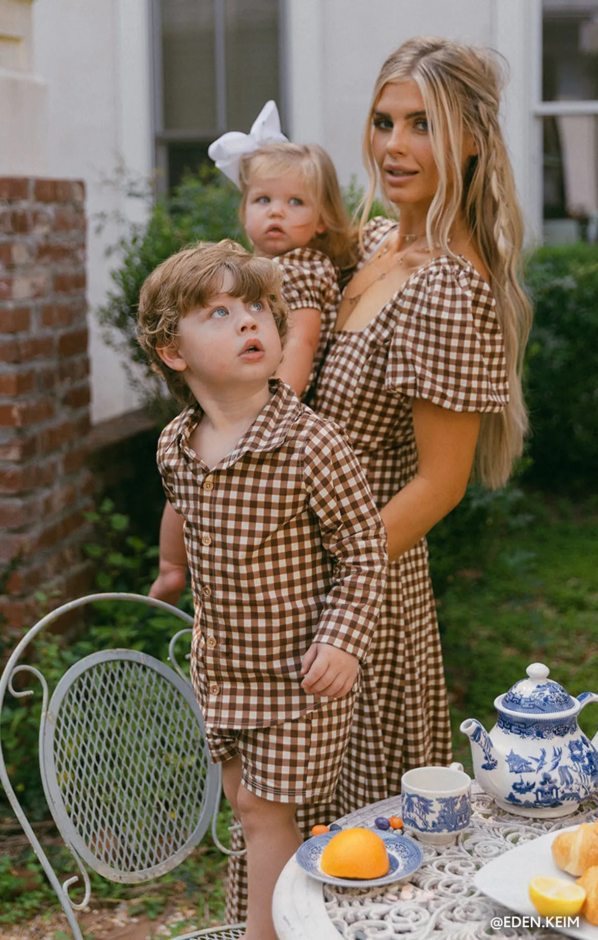 Lil Easy Shorts ~ Brown Gingham