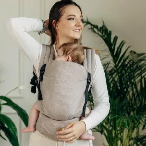 Little Herringbone Almond - LennyLight Baby Carrier