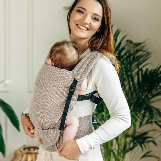 Little Herringbone Almond - LennyLight Baby Carrier