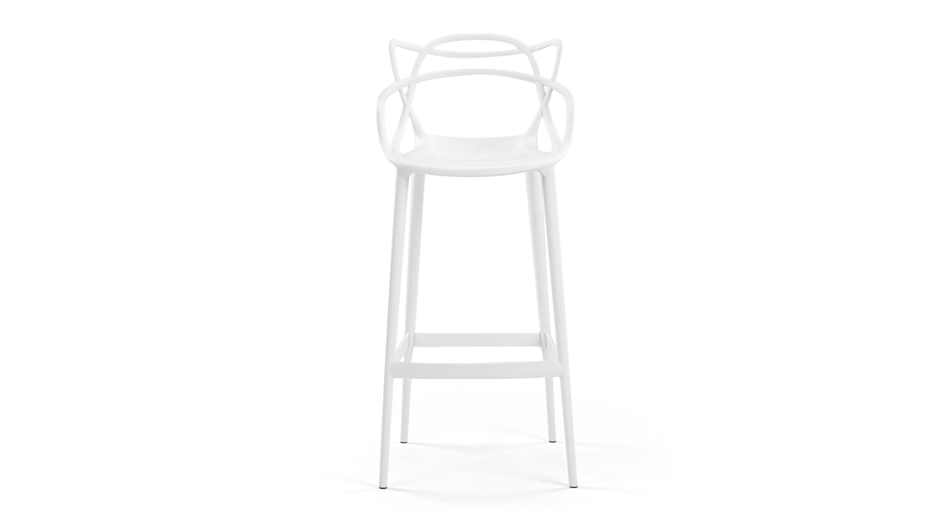 Masters - Masters Bar Stool, White, 29.5" Seat Height