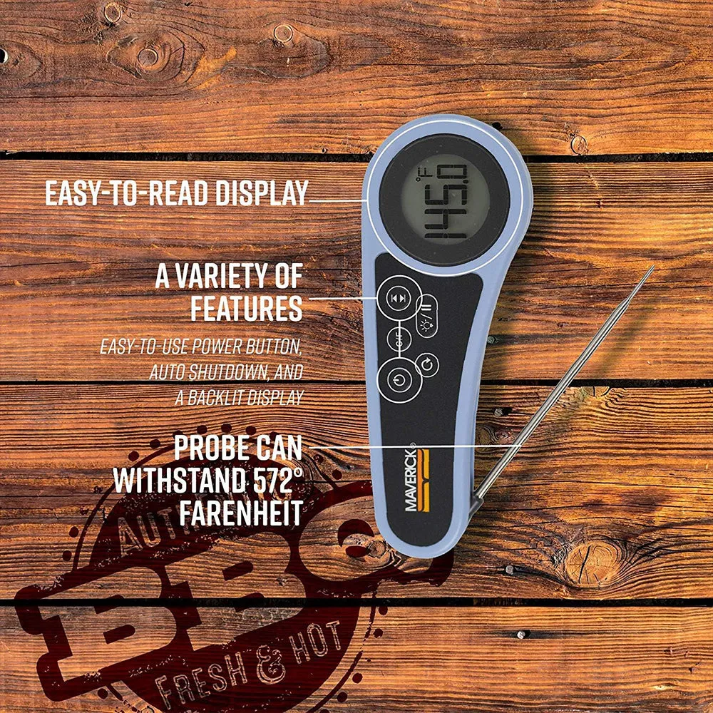 Maverick Rain Drop Fast Read Waterproof Digital Probe Thermometer Blue PT-55