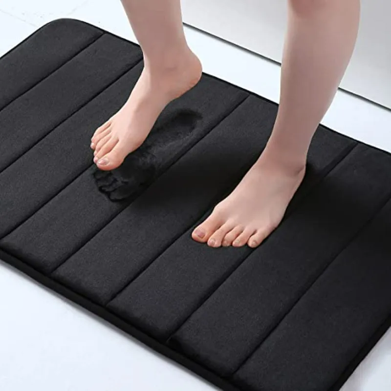 Memory Foam Soft Bath Mats Non-Slip Absorbent Bathroom Rugs Rubber Back Runner Mat For Kitchen Bathroom Floors