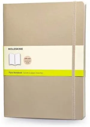 Moleskine Plain Notebook Extra Large Khaki Beige Soft Cover