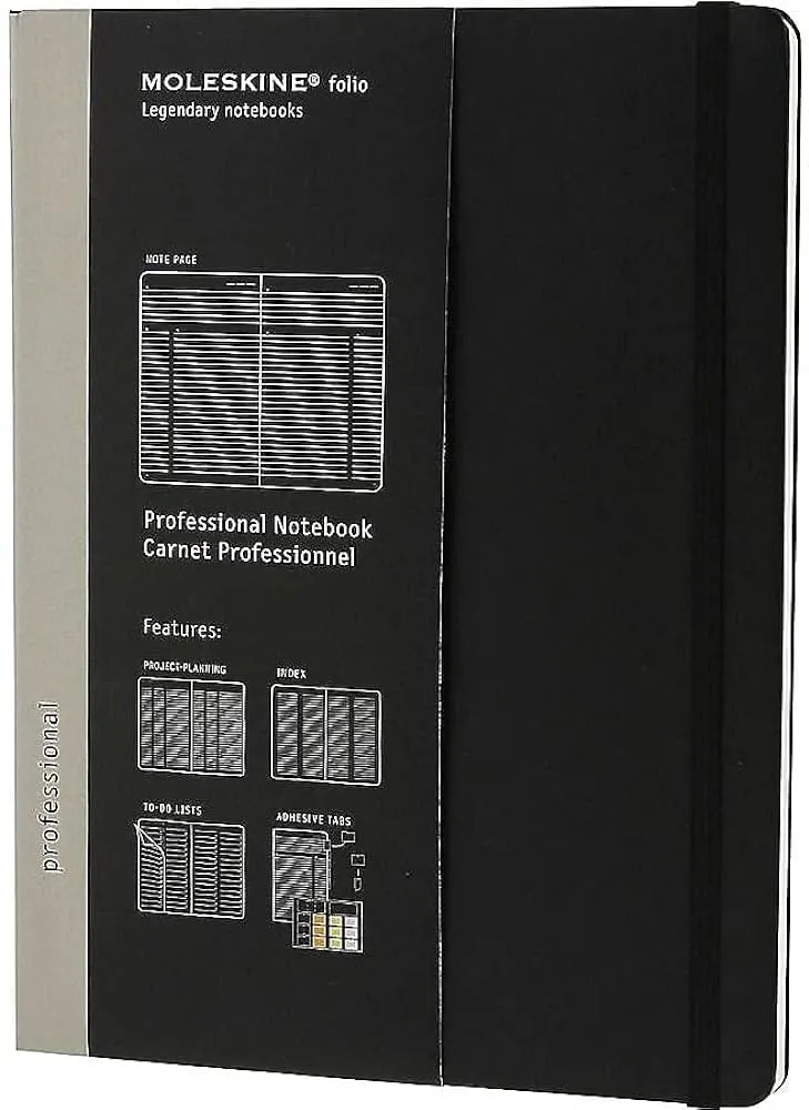 Moleskine Professional A4 Hard Cover Notebook Extra Large Black