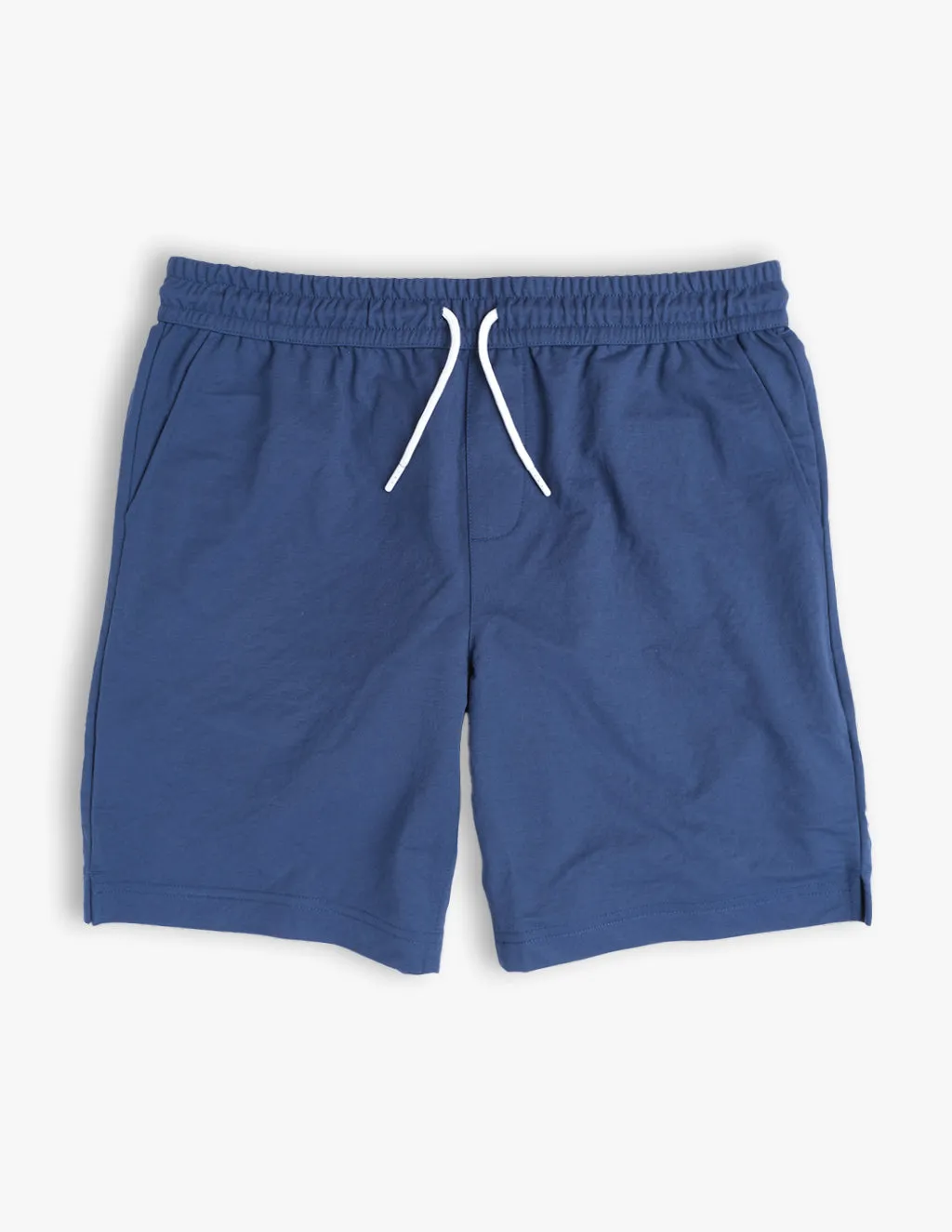 NAVY KNIT CANVAS SHORTS