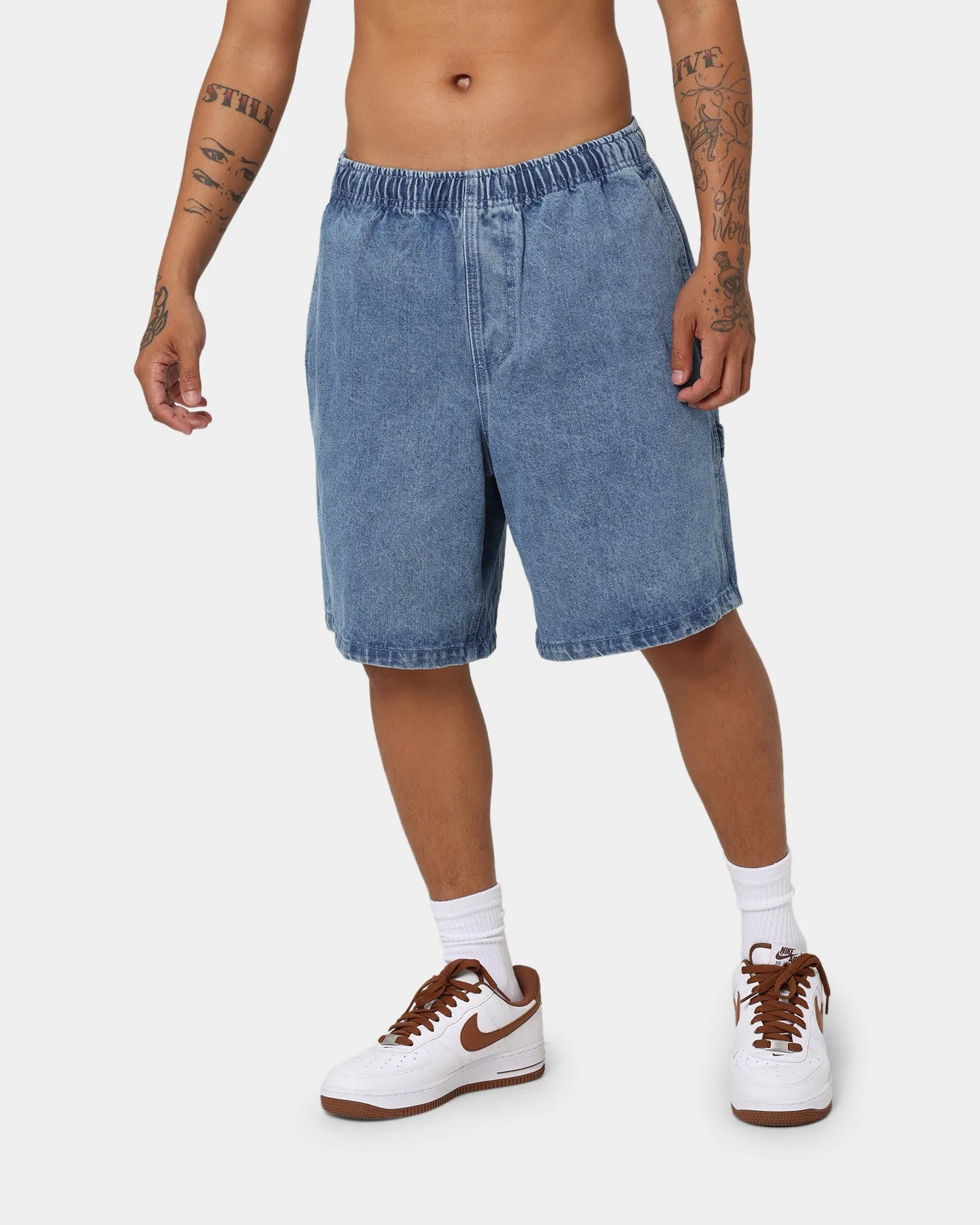 OBEY Easy Denim Carpenter Shorts Light Indigo