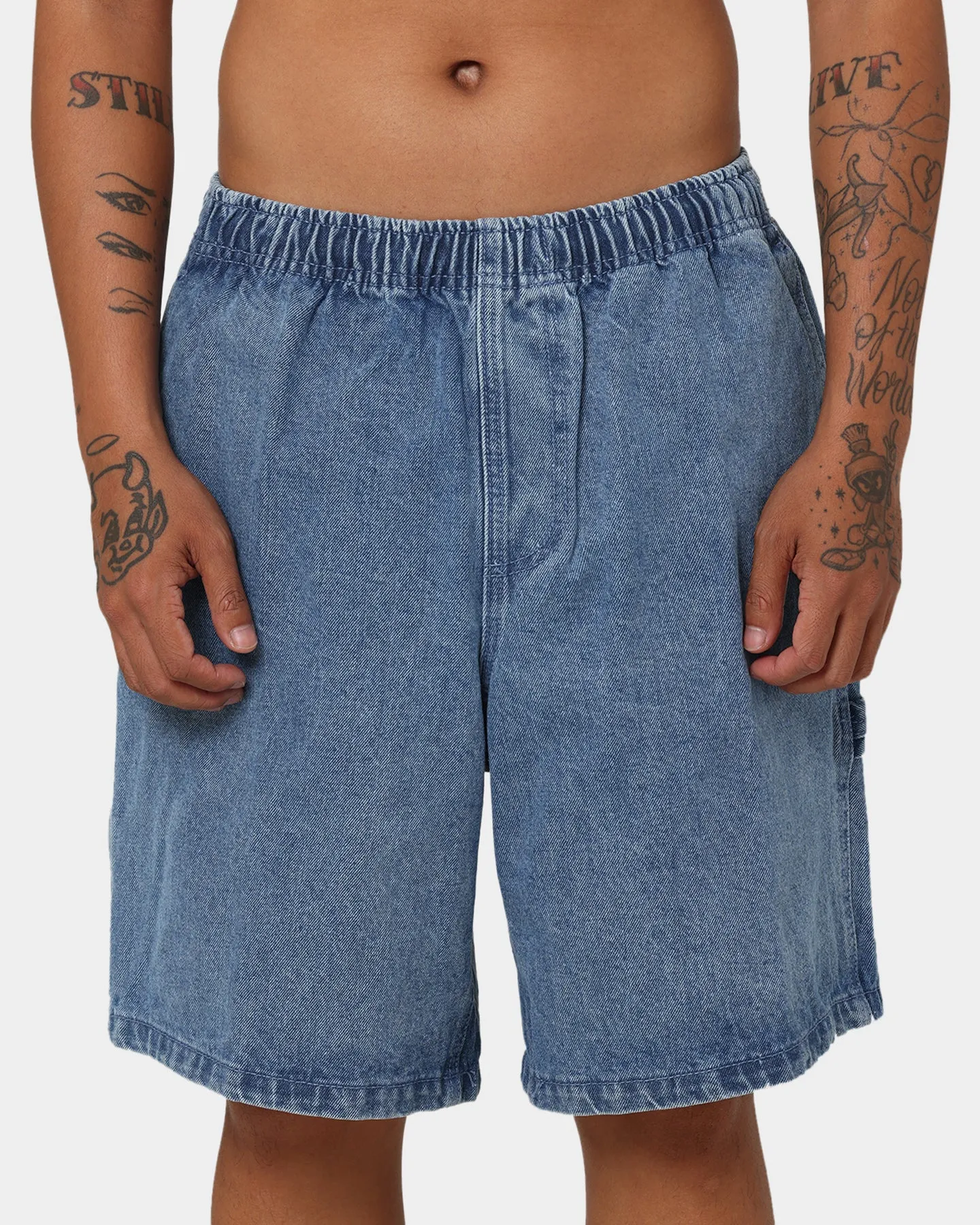 OBEY Easy Denim Carpenter Shorts Light Indigo