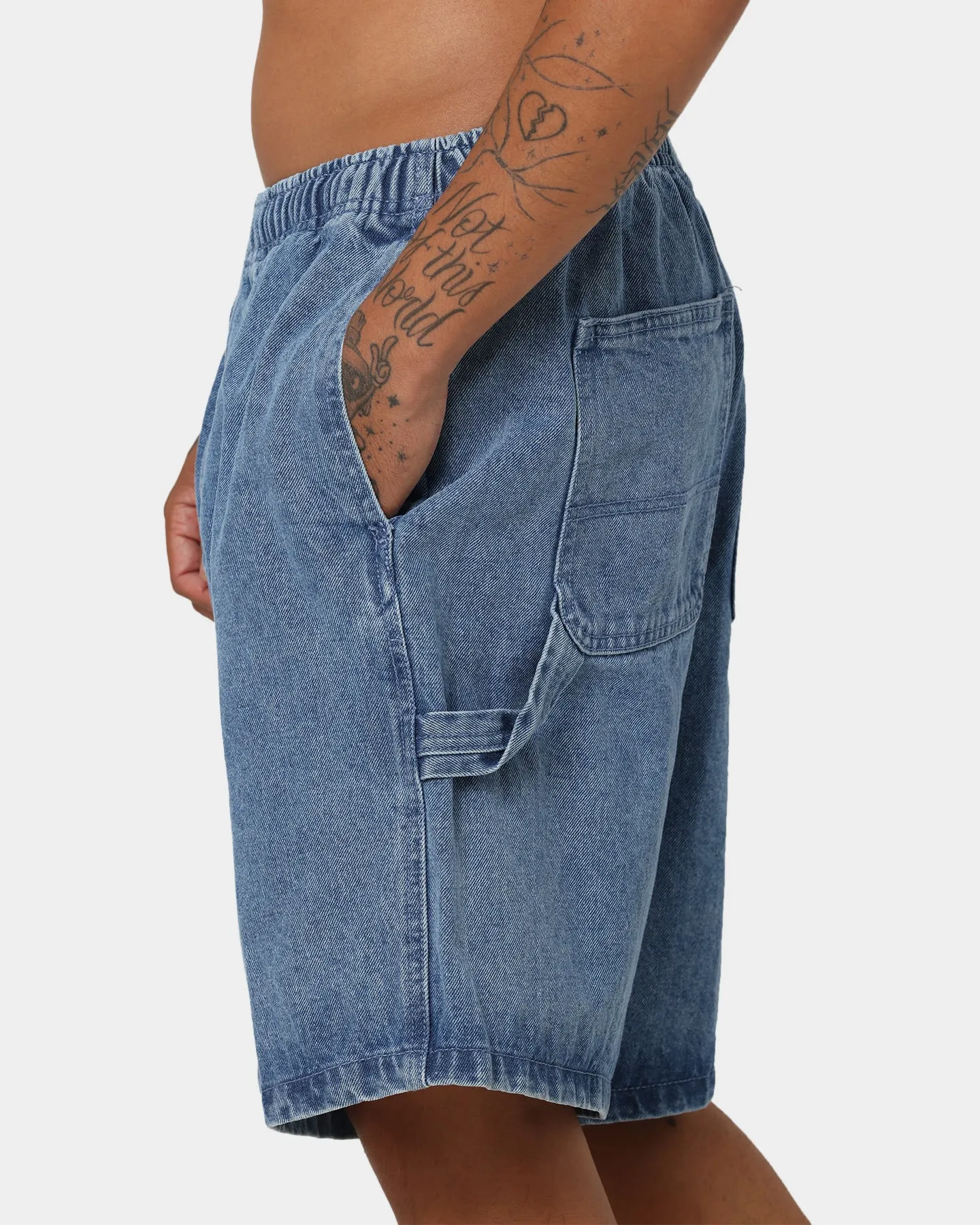 OBEY Easy Denim Carpenter Shorts Light Indigo