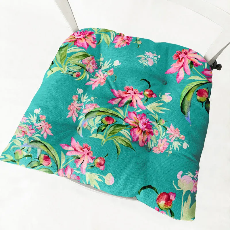 Quilted Chair Cushion With Practical Ties 40 x 40 cm