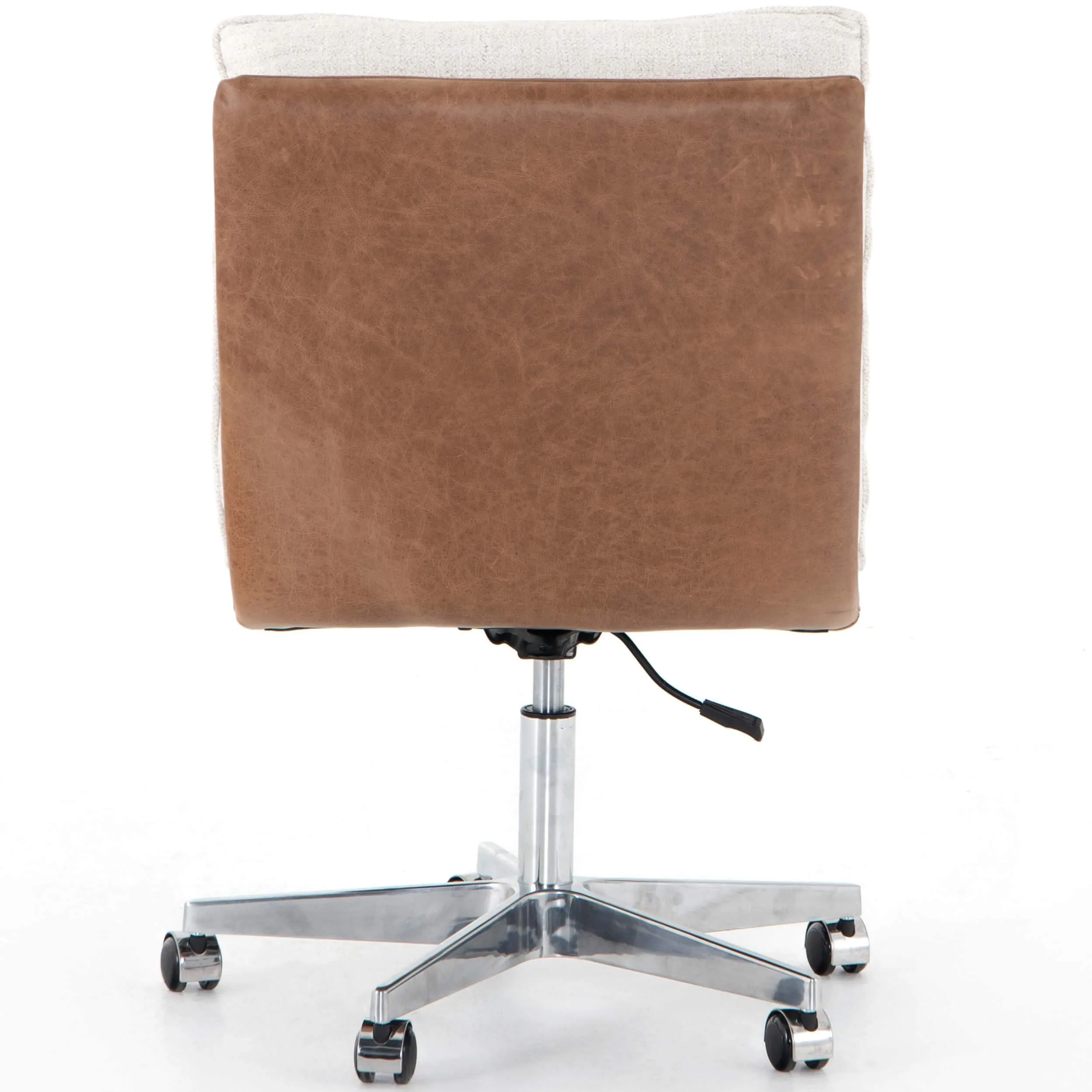 Quinn Leather-Back Desk Chair, Dover Crescent