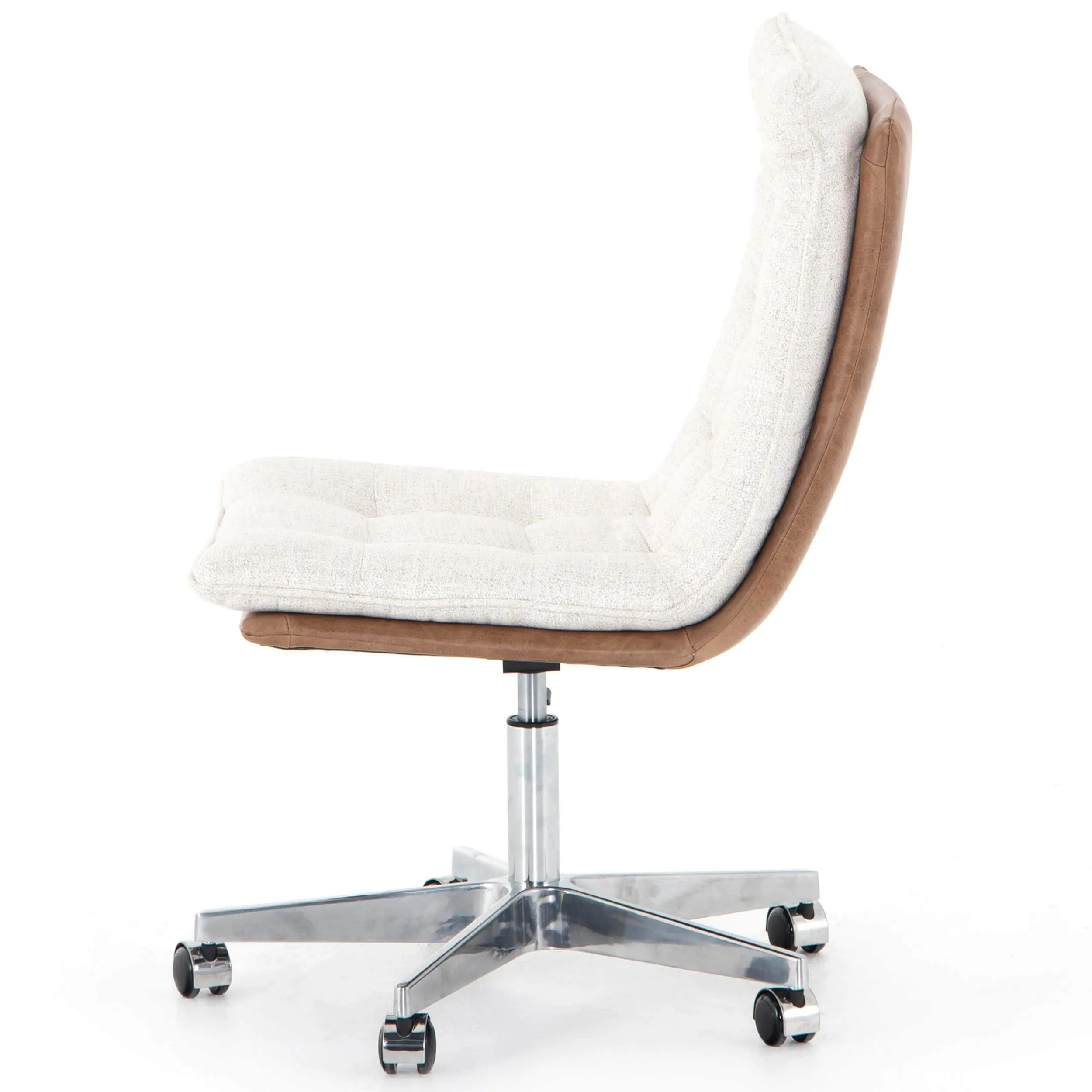 Quinn Leather-Back Desk Chair, Dover Crescent