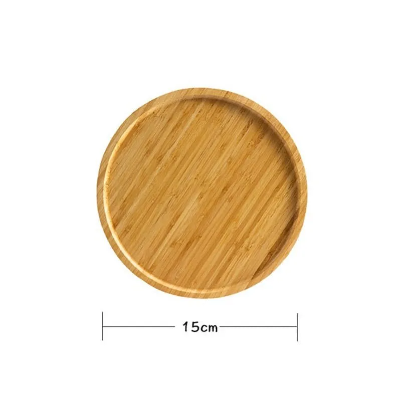 Round Wooden Serving Platter Tray