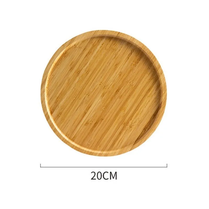 Round Wooden Serving Platter Tray