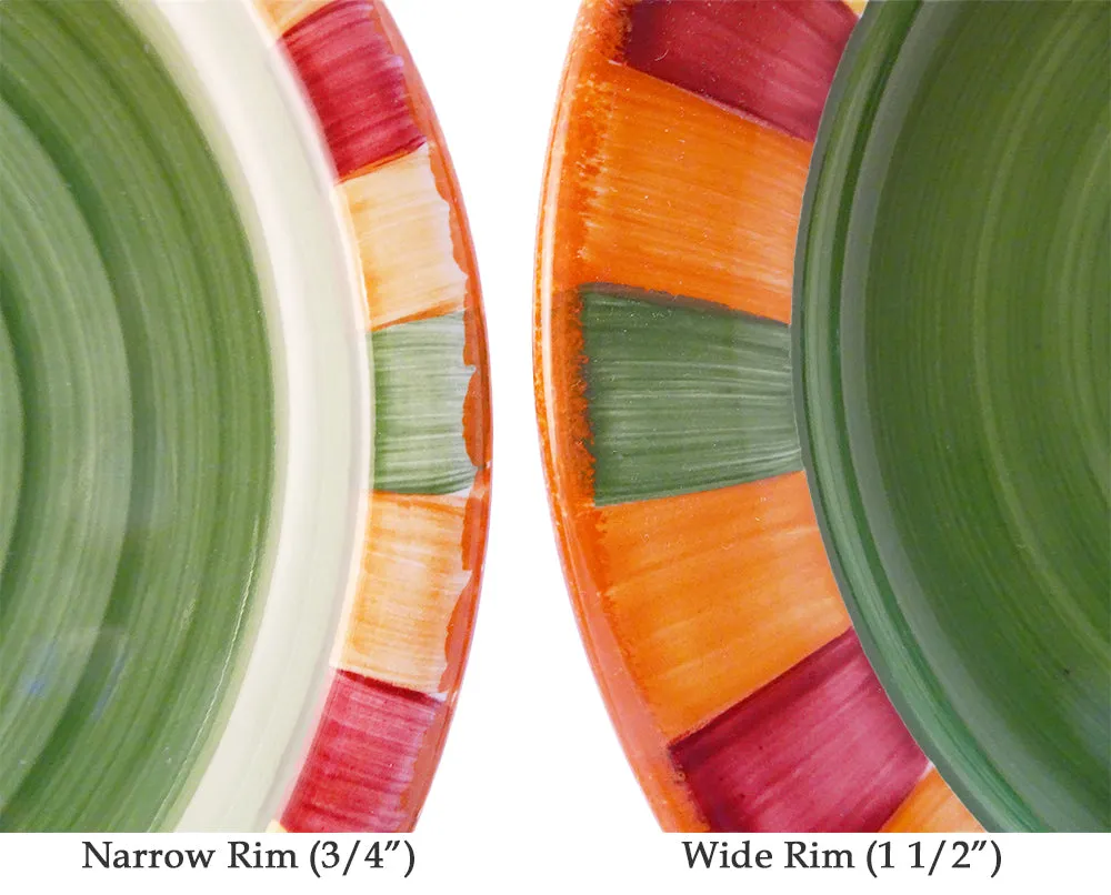 Salad Plate Set – Set of 4 – Colorful Striped | Serape