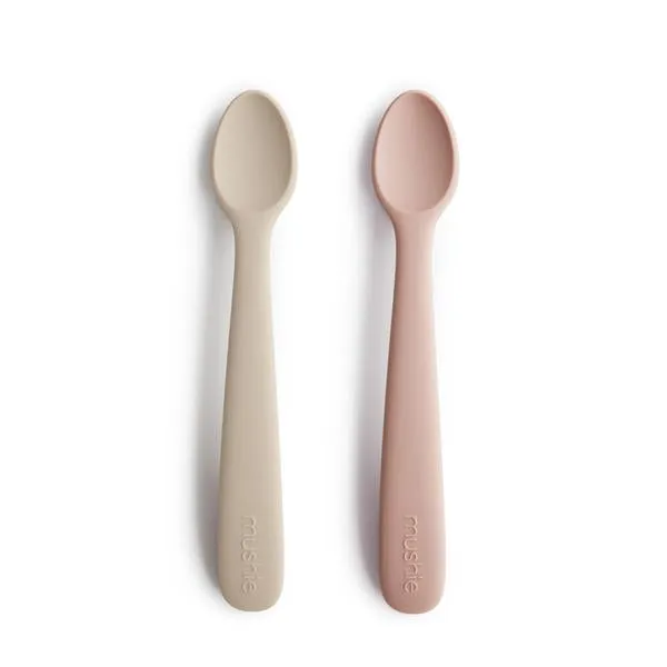 Silicone Feeding Spoon - 2 pack VARIOUS COLOURS