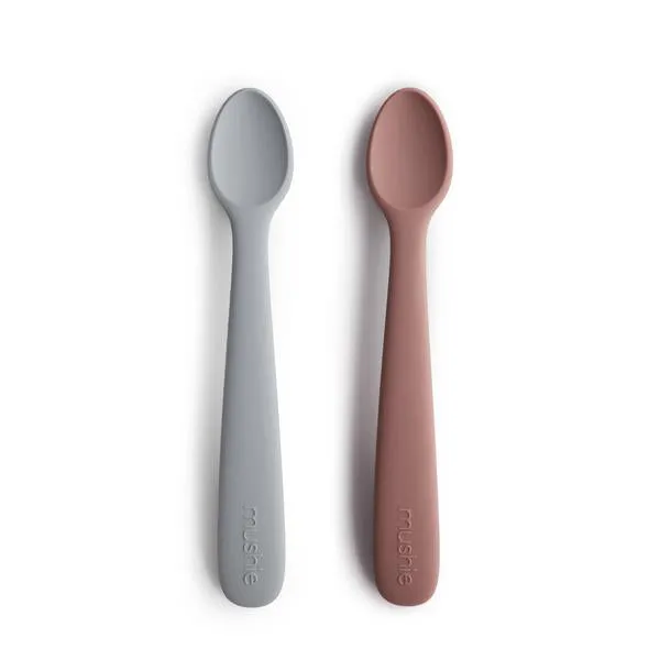 Silicone Feeding Spoon - 2 pack VARIOUS COLOURS