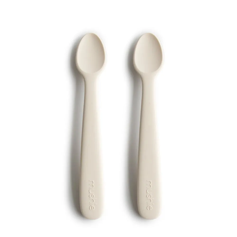 Silicone Feeding Spoon - 2 pack VARIOUS COLOURS