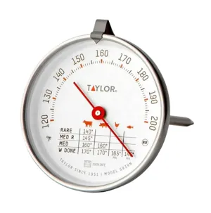 Taylor 5939N Meat Thermometer, 120 to 212 deg F, Analog Display :EA: QUANTITY: 1