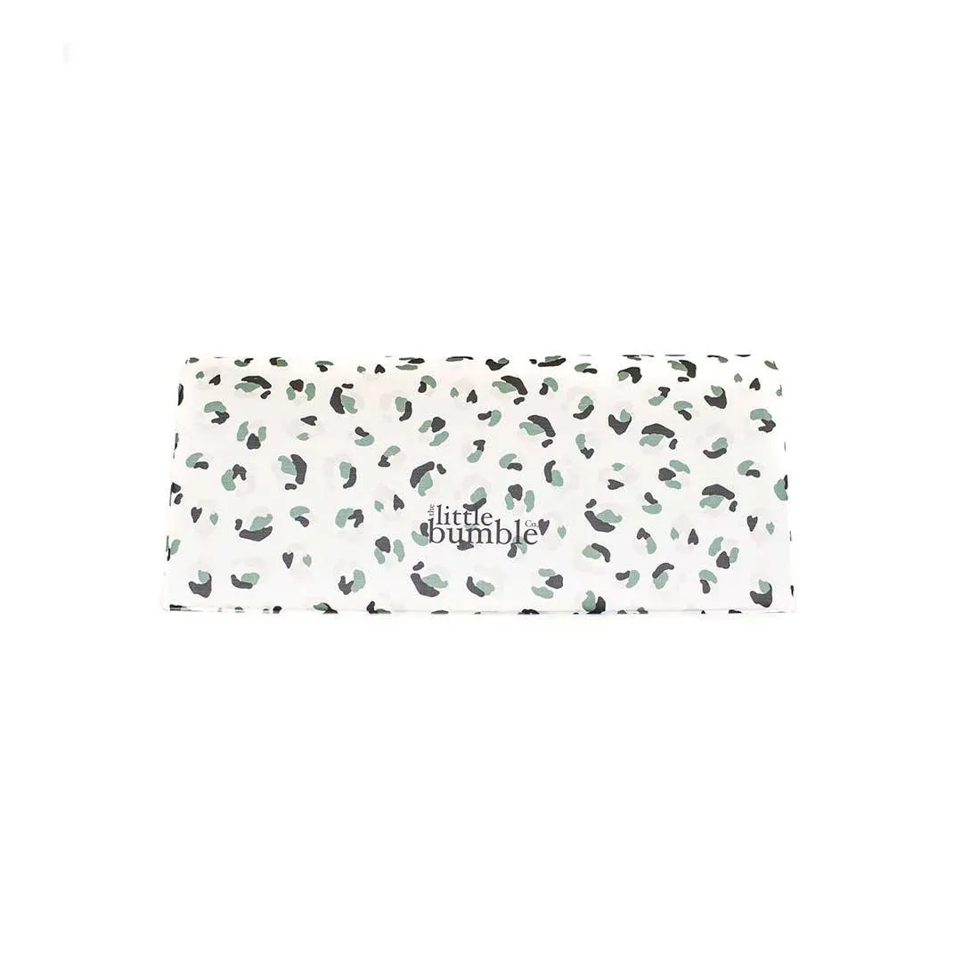 The Little Bumble Co. Travel Changing Mat - Leopard Print - Green