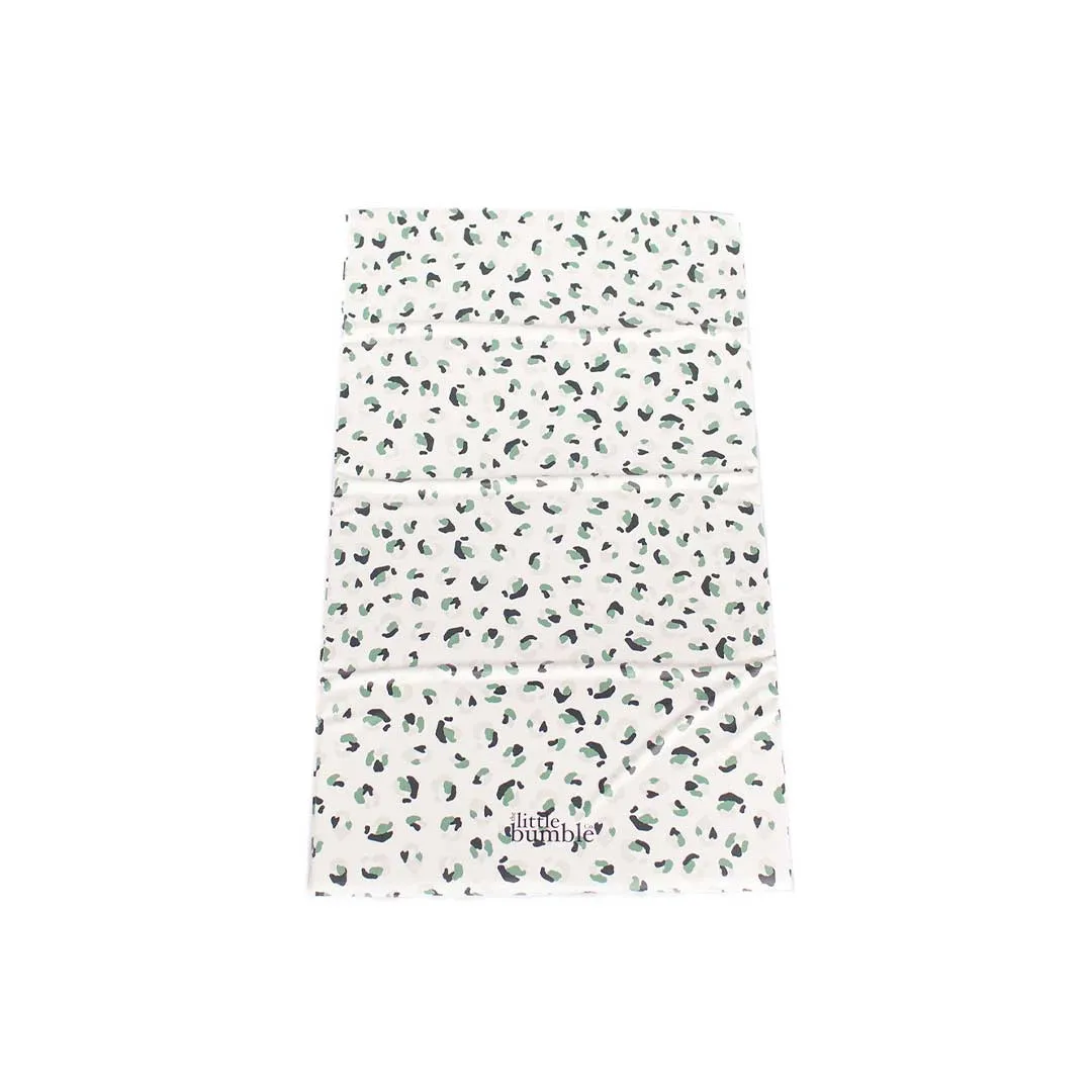 The Little Bumble Co. Travel Changing Mat - Leopard Print - Green