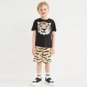 Toddler Boys Tiger Print T-shirt with Shorts Set