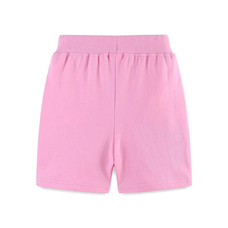 Toddler/Kid Girl's Pink Cotton Shorts for Summer