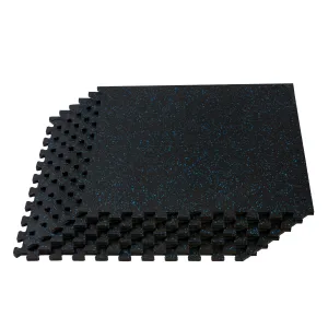 vélotas Rubber-Topped Foam Fitness Mats 3/8" Thick - 3 Color Options