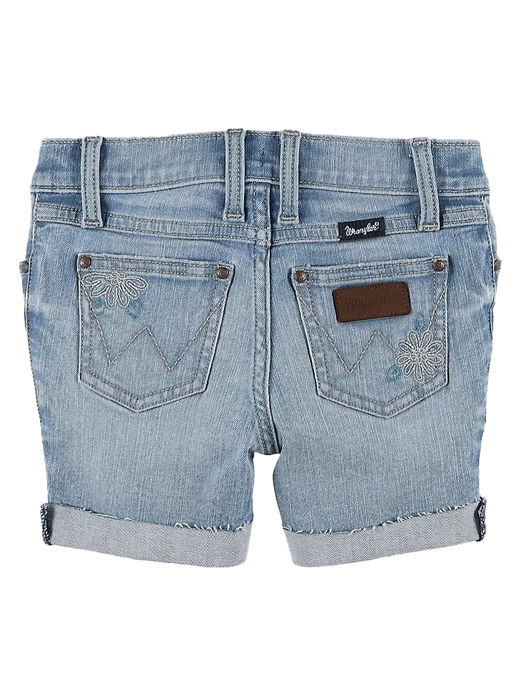 Wrangler Girl's Easy Devon Cuffed Denim Shorts