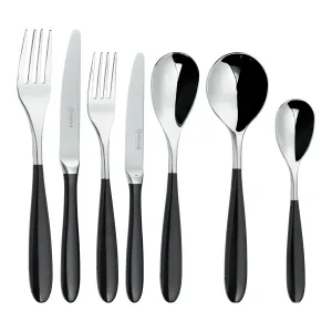 Yin & Yang Black 42 Piece Cutlery Set