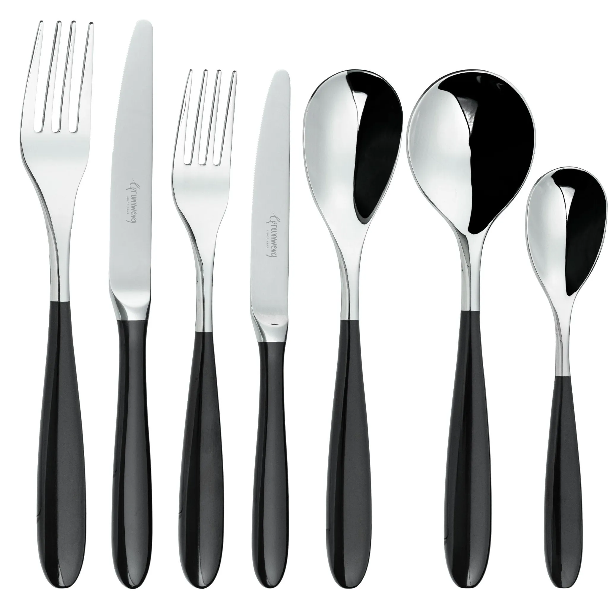 Yin & Yang Black 56 Piece Cutlery